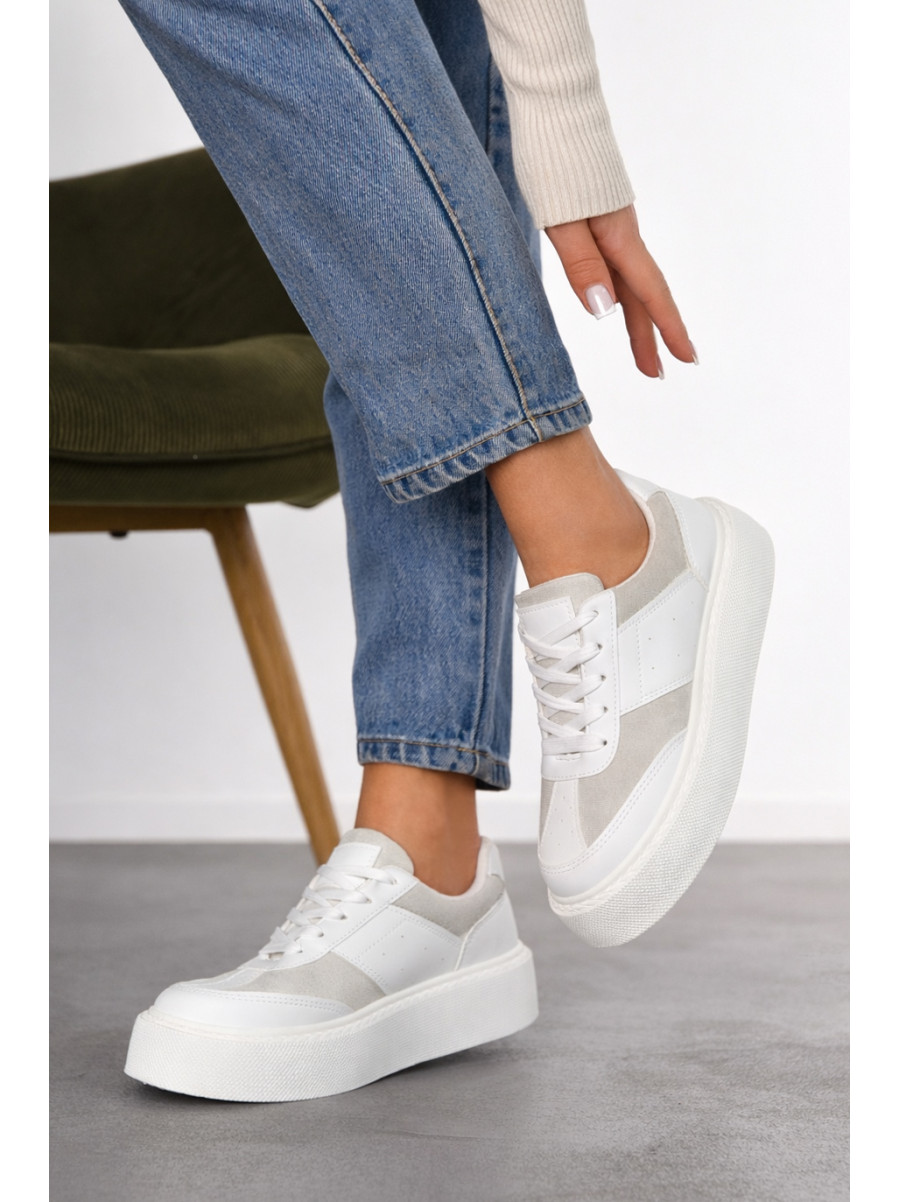 Кроссовки женские белого цвета Уценка 2024-26-2 213146C