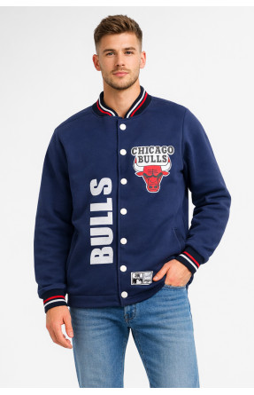 Бомбер мужской на флисе синего цвета Уценка 213150C