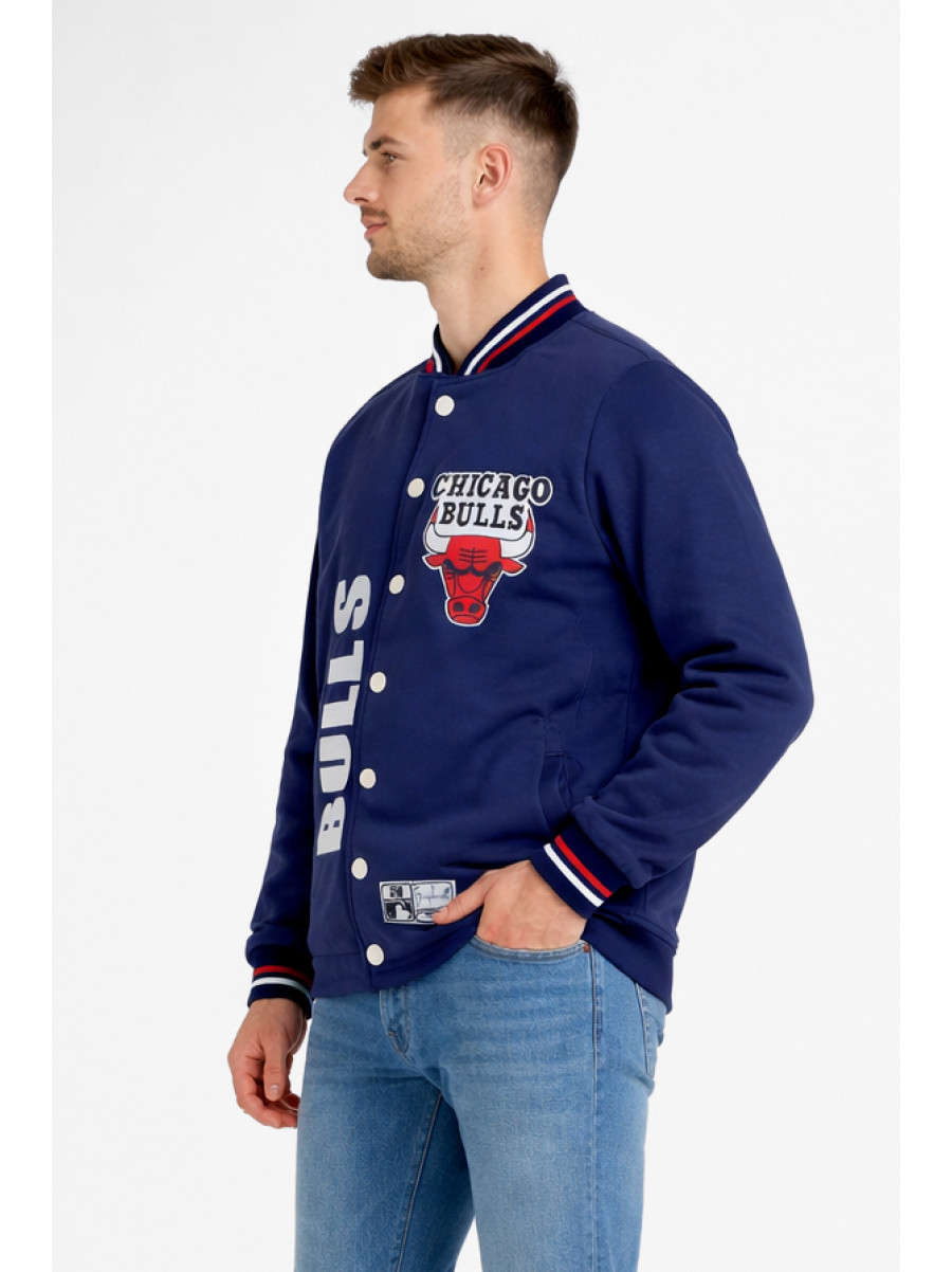 Бомбер мужской на флисе синего цвета Уценка 213150C