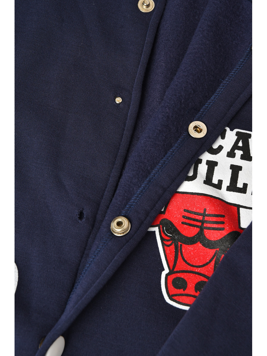 Бомбер мужской на флисе синего цвета Уценка 213150C