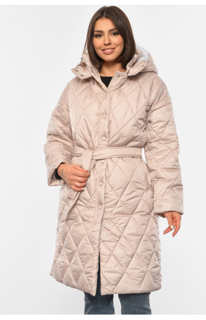 Куртка женская демисезонная бежевого цвета Уценка 8860 213151C
