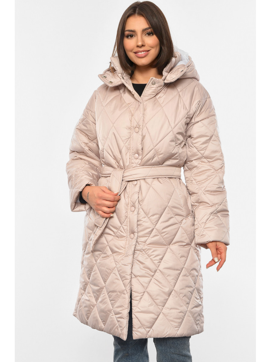 Куртка женская демисезонная бежевого цвета Уценка 8860 213151C