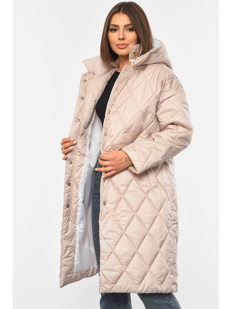 Куртка женская демисезонная бежевого цвета Уценка 8860 213151C