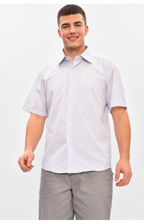 Рубашка мужская белого цвета с принтом Уценка P0149 213158C