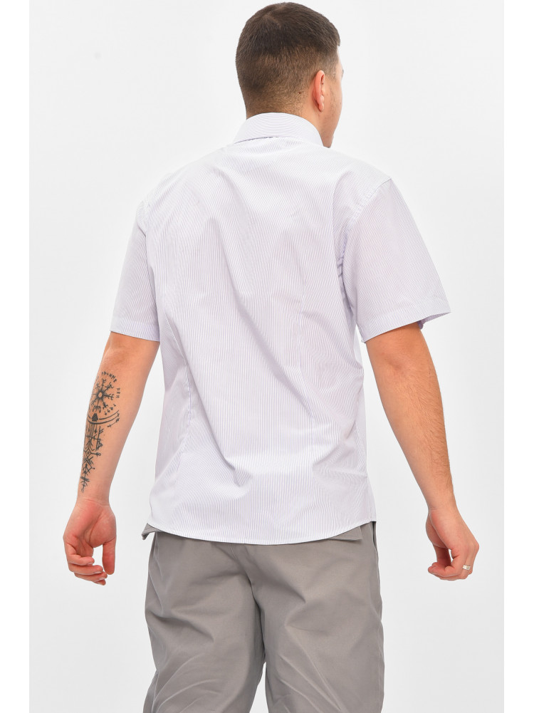 Сорочка чоловіча білого кольору з принтом Уцінка P0149 213158C