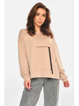 Кофта жіноча однотонна бежевого кольору 2331 213164C