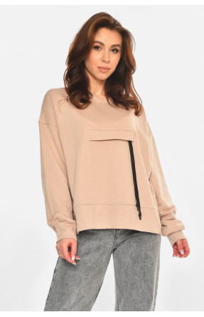 Кофта жіноча однотонна бежевого кольору 2331 213164C