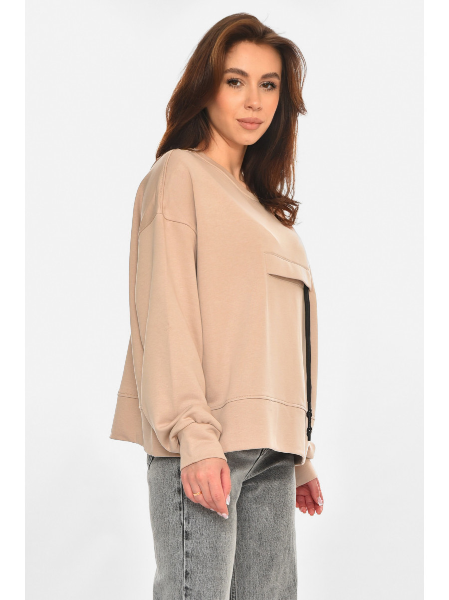 Кофта жіноча однотонна бежевого кольору 2331 213164C