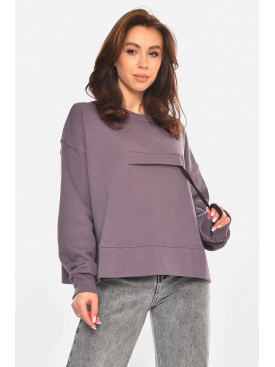 Кофта женская однотонная тёмно-фиолетового цвета 2331 213165C