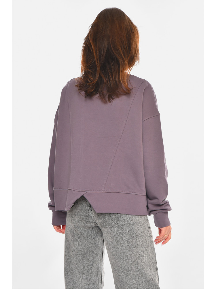 Кофта жіноча однотонна темно-фіолетового кольору 2331 213165C