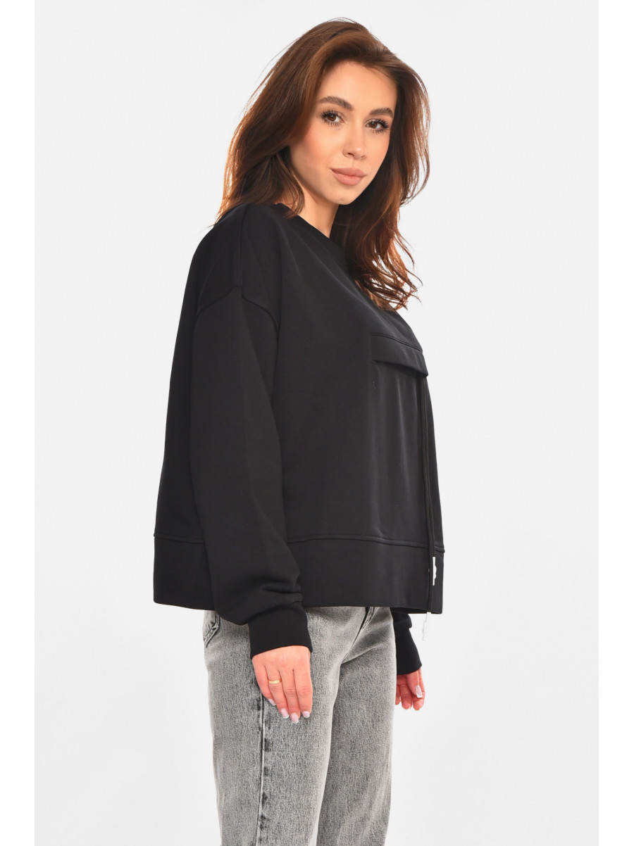 Кофта жіноча однотонна чорного кольору 2331 213166C