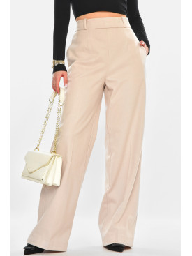 Штани жіночі бежевого кольору з принтом 2306 213168C