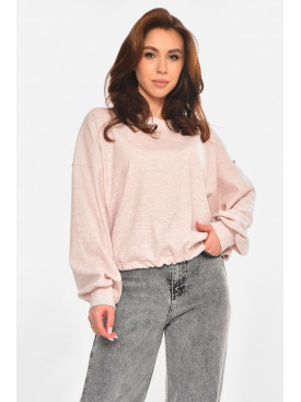 Кофта жіноча однотонна світло-рожевого кольору 0909 213171C