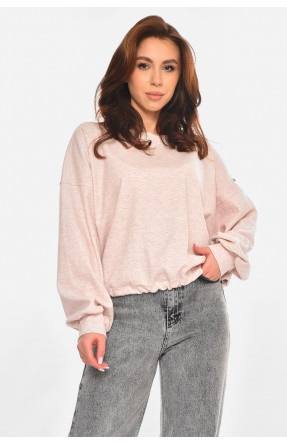 Кофта женская однотонная светло-розового цвета 0909 213171C