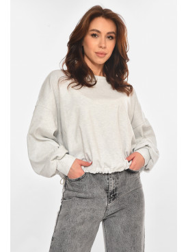Кофта жіноча однотонна світло-сірого кольору 0909 213173C
