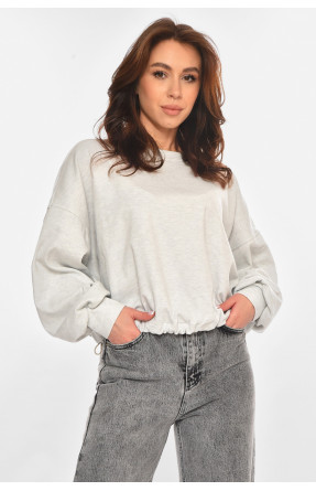 Кофта женская однотонная светло-серого цвета 0909 213173C