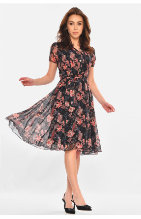 Платье женское черного цвета с принтом 213183C