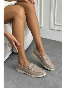 Туфлі-лофери жіночі сірого кольору YS2115-8 213184C