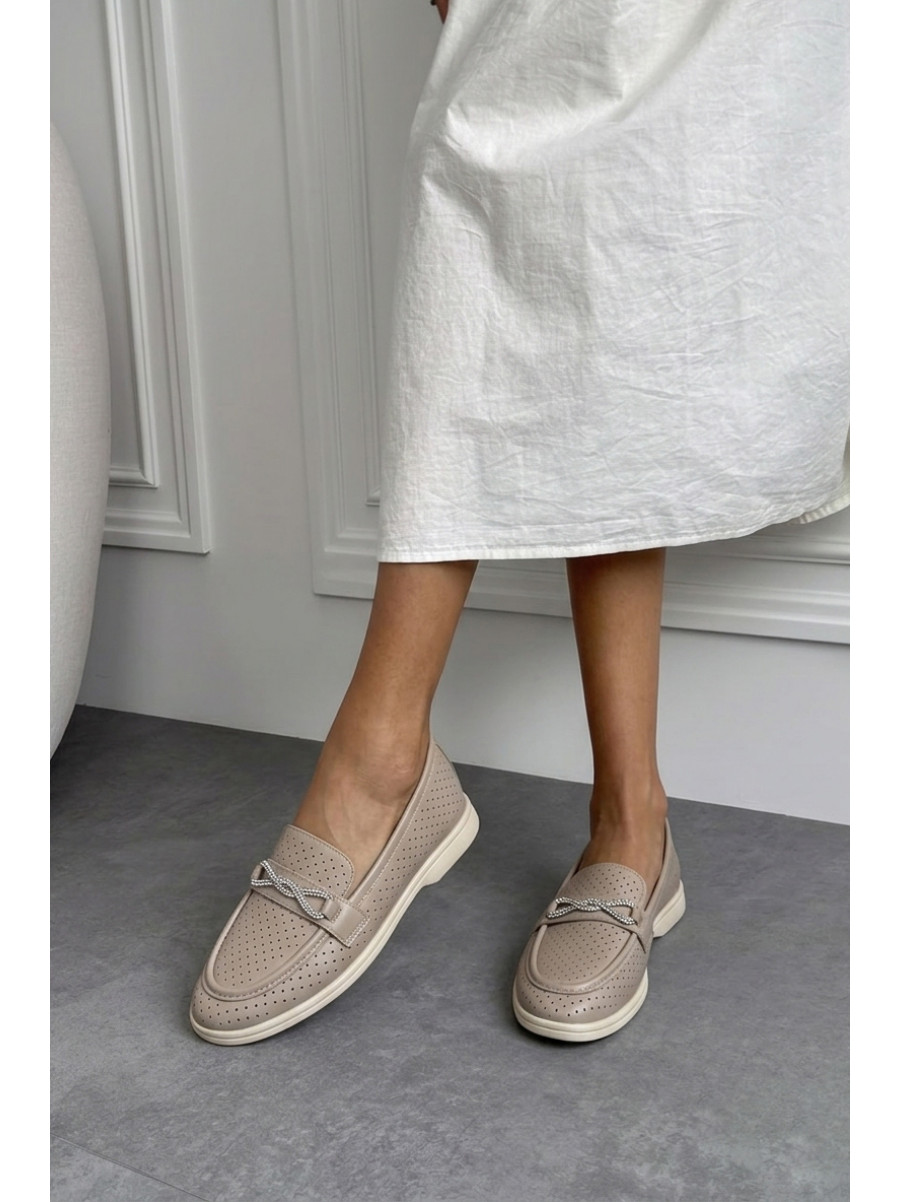 Туфли-лоферы женские серого цвета YS2115-8 213184C