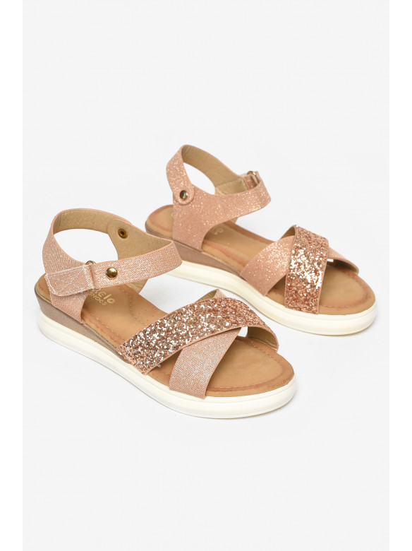 Босоножки для девочки бежевого цвета К-18 213188C