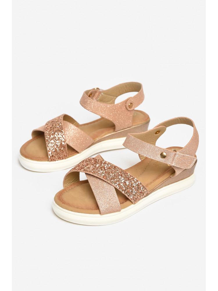 Босоножки для девочки бежевого цвета К-18 213188C