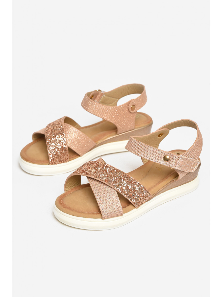 Босоножки для девочки бежевого цвета К-18 213188C