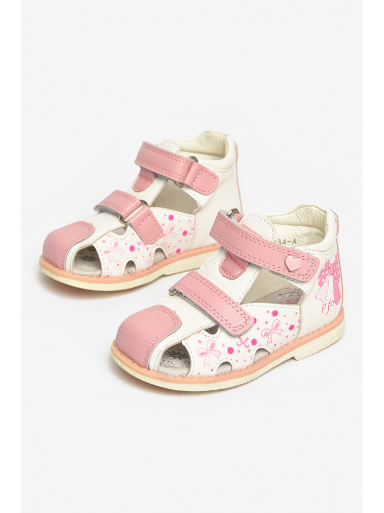 Сандали детские для девочек белого цвета С- Т52-34-А 213189C