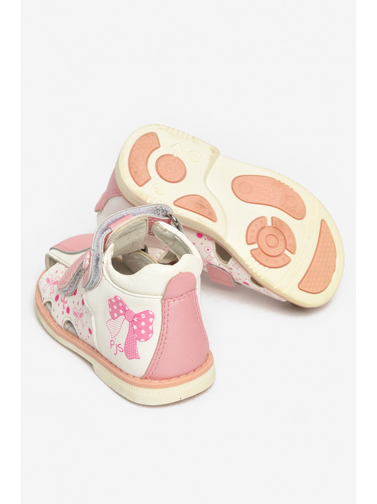 Сандали детские для девочек белого цвета С- Т52-34-А 213189C