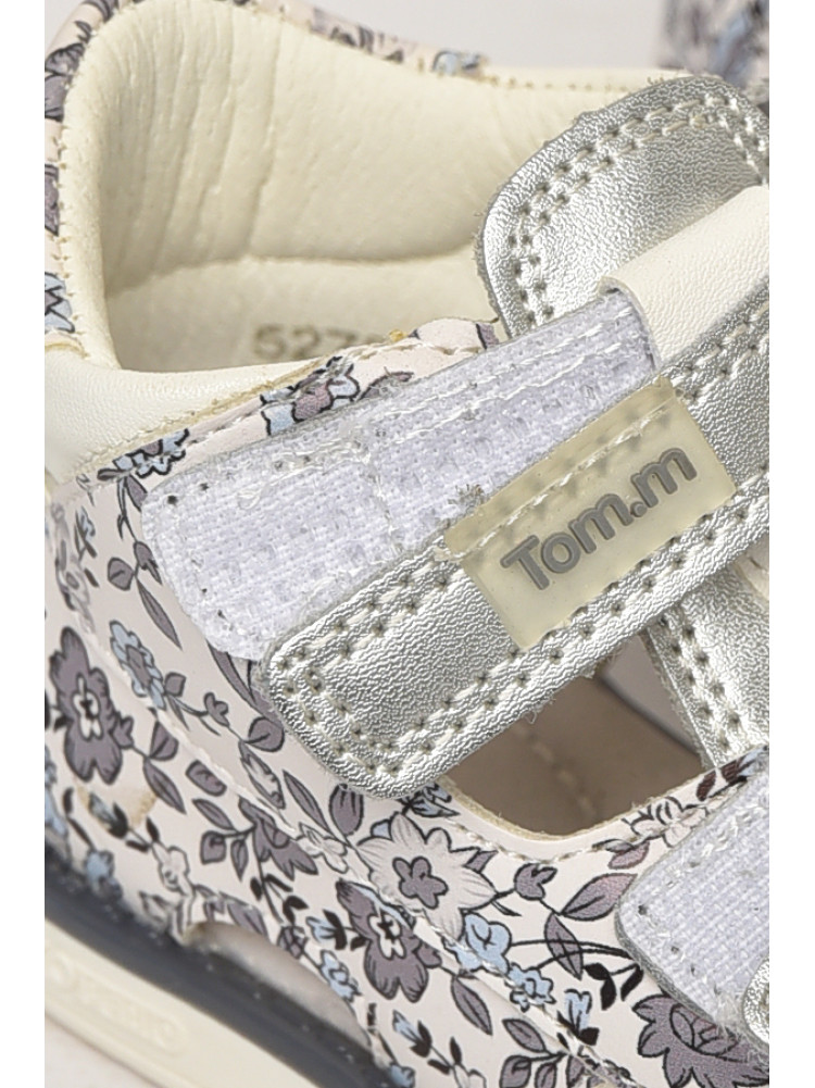 Сандали детские для девочек бело-серебристого цвета С- Т52-72-F 213190C