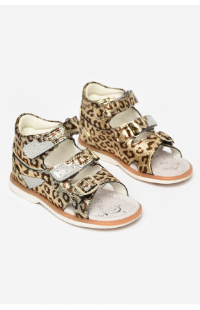 Сандали детские для девочек светло-коричневого цвета С- Т52-71-Е 213191C