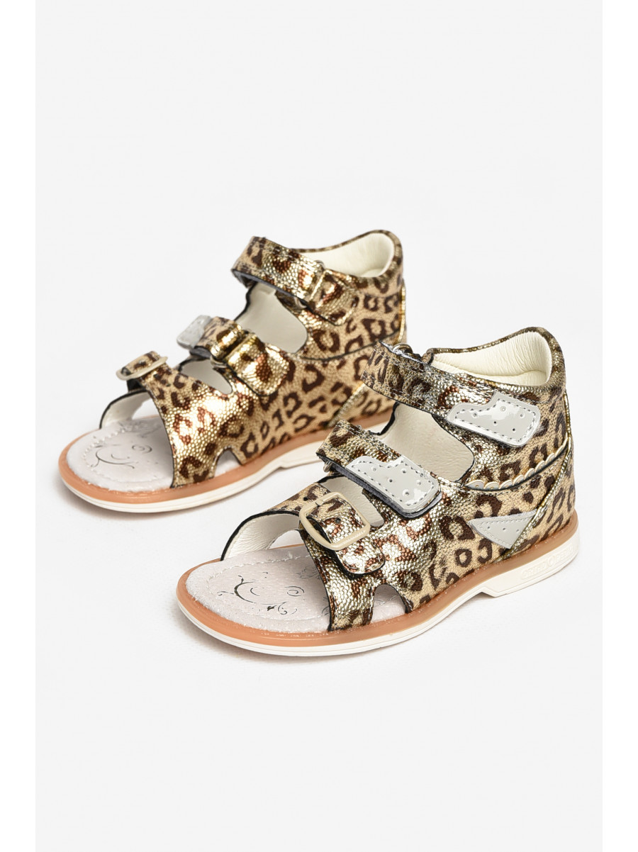 Сандали детские для девочек светло-коричневого цвета С- Т52-71-Е 213191C