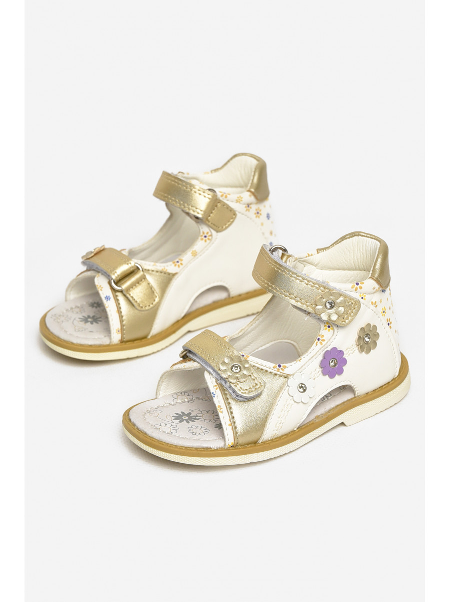 Сандали детские для девочек белого цвета С- Т52-33-D 213192C