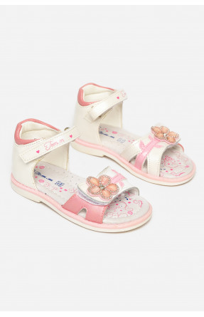 Сандали детские для девочек белого цвета С- Т51-63-D 213193C