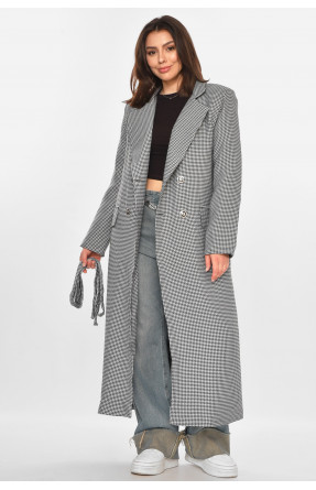 Пальто жіноче білого кольору з принтом 05427 213194C