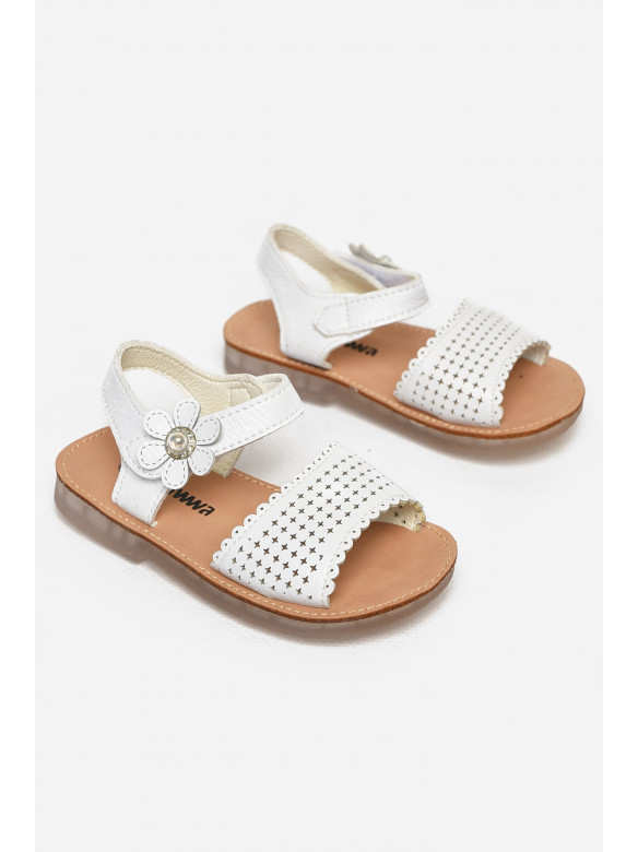 Сандали детские для девочек белого цвета NX83 213199C