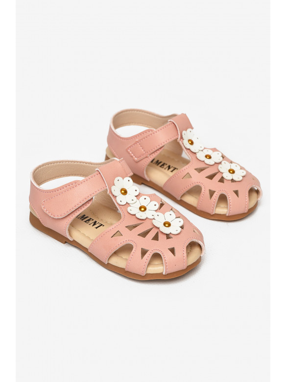Сандали детские для девочек светло-розового цвета А5801 213205C