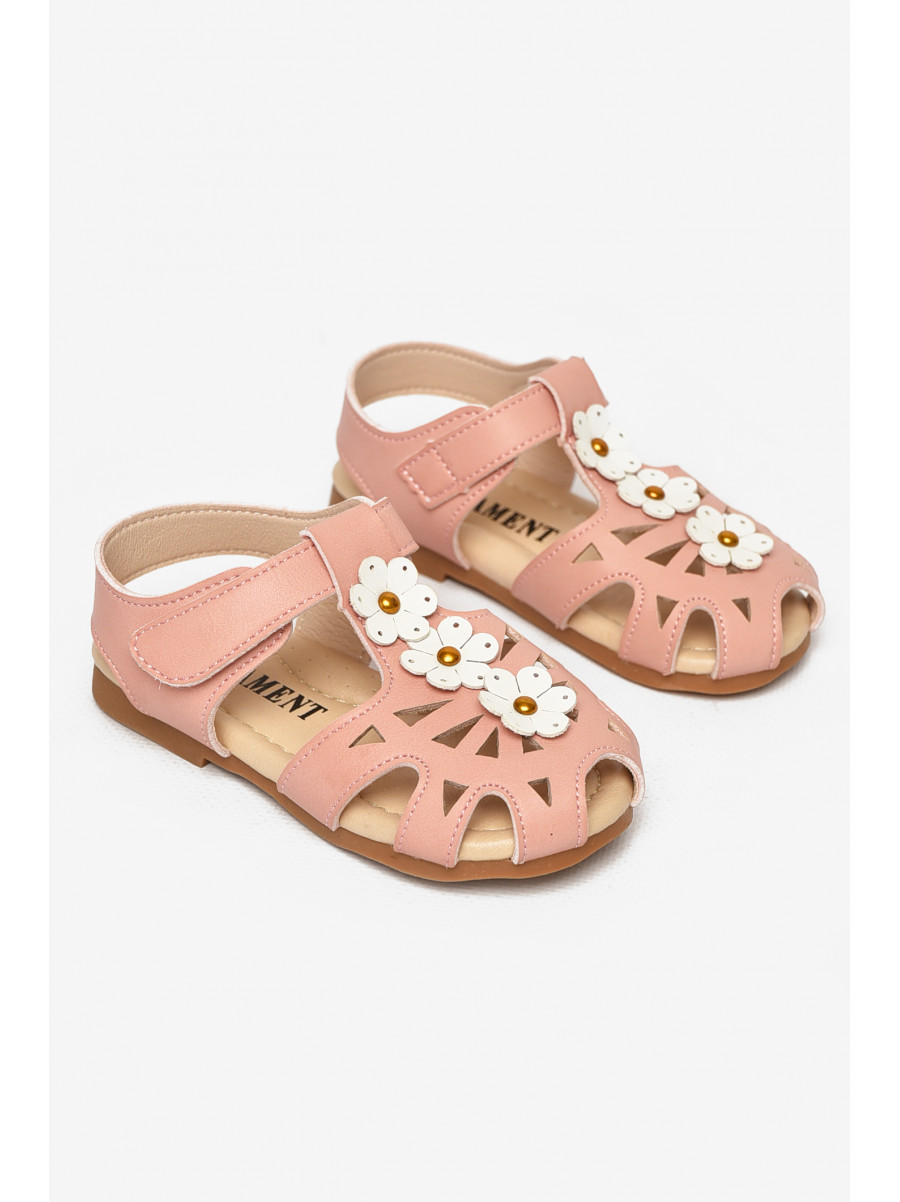 Сандали детские для девочек светло-розового цвета А5801 213205C