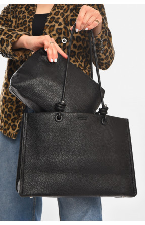 Сумка жіноча з екошкіри чорного кольору 8017 213209C