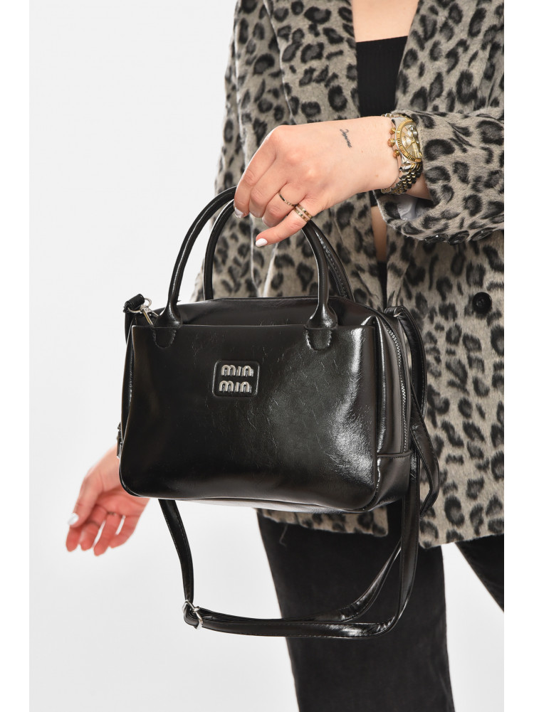 Сумка женская из экокожи черного цвета 6606 213210C