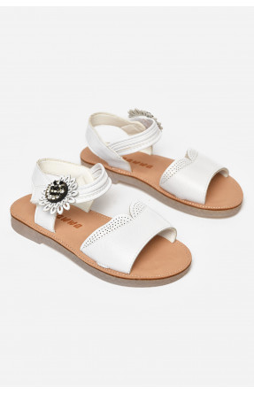 Сандали детские для девочек белого цвета NX85 213211C