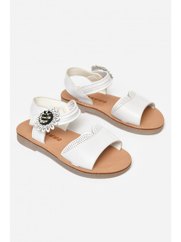 Сандали детские для девочек белого цвета NX85 213211C