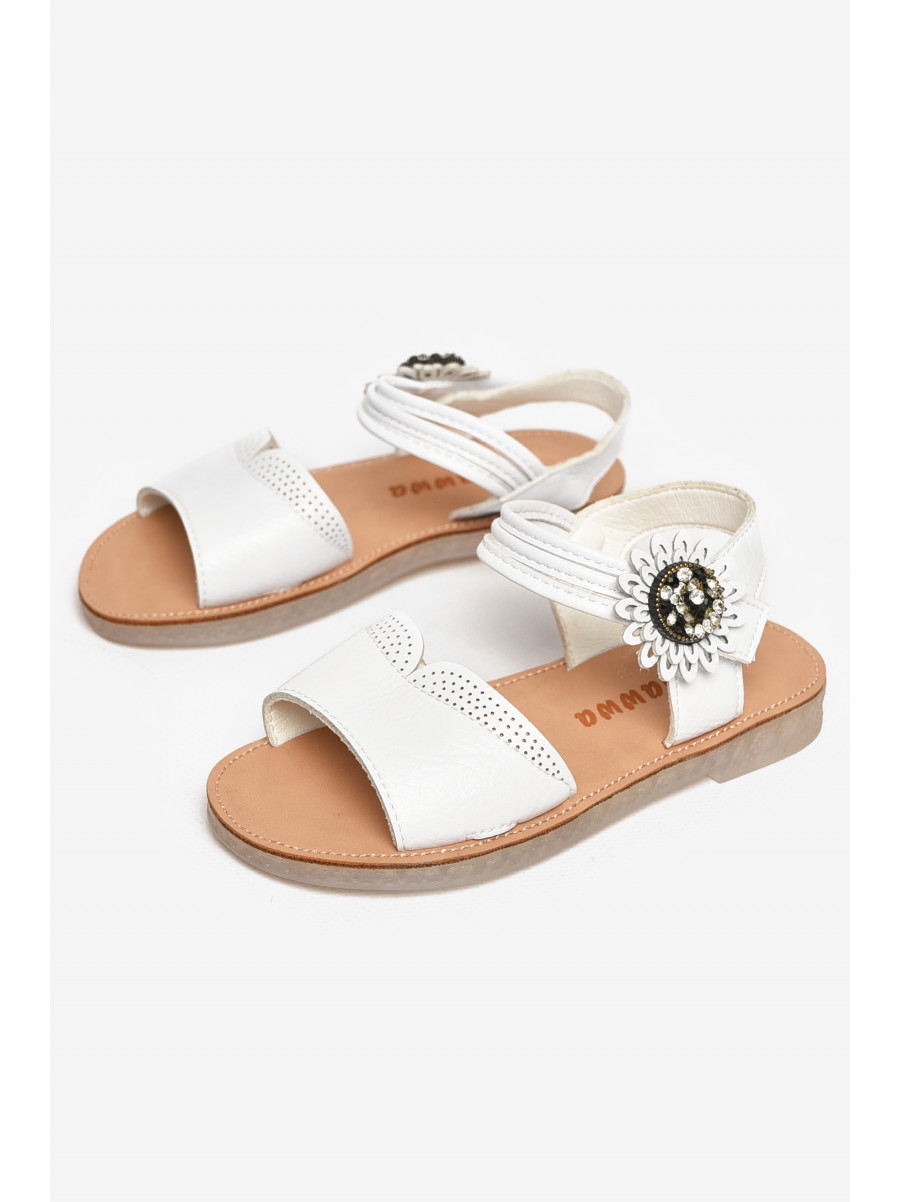 Сандали детские для девочек белого цвета NX85 213211C