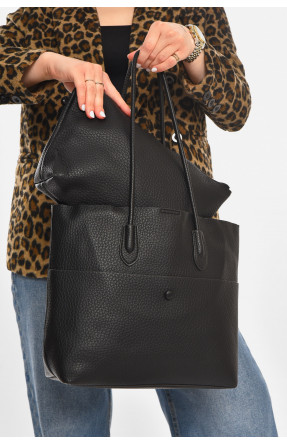 Сумка жіноча з екошкіри чорного кольору 15087 213212C