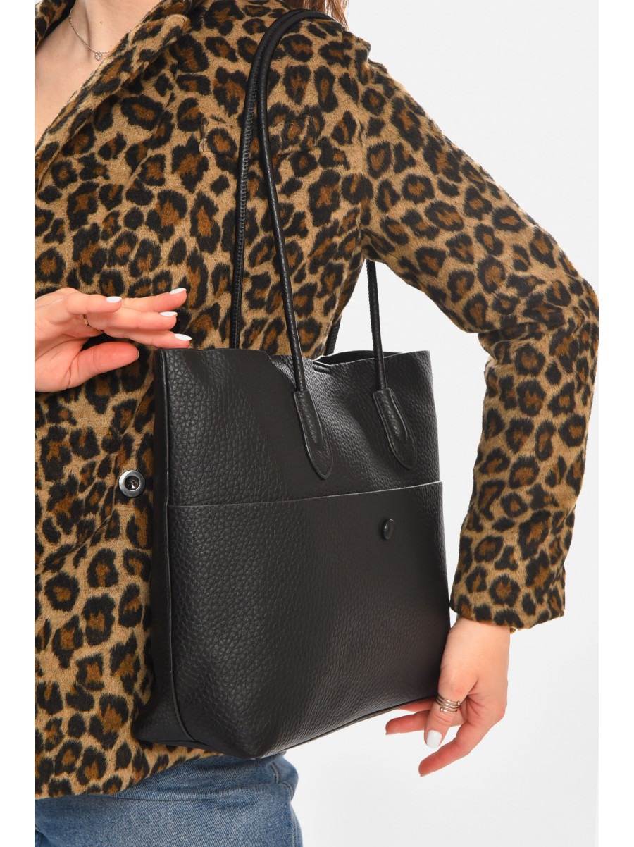 Сумка женская из экокожи черного цвета 15087 213212C