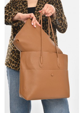 Сумка женская из экокожи бежевого цвета 15087 213213C