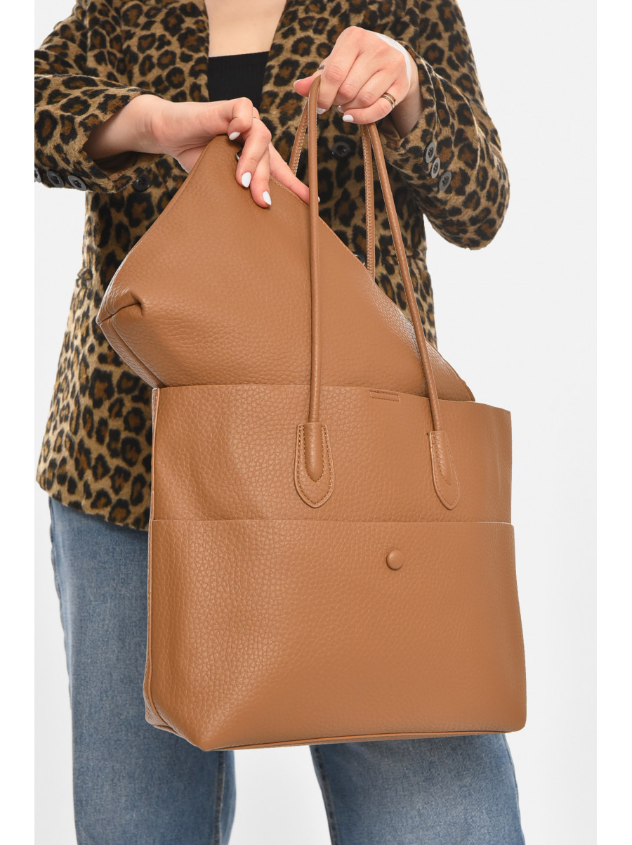 Сумка женская из экокожи бежевого цвета 15087 213213C