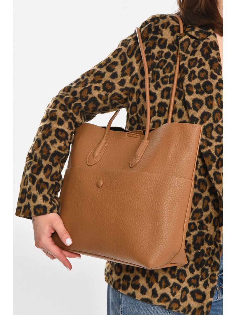 Сумка женская из экокожи бежевого цвета 15087 213213C