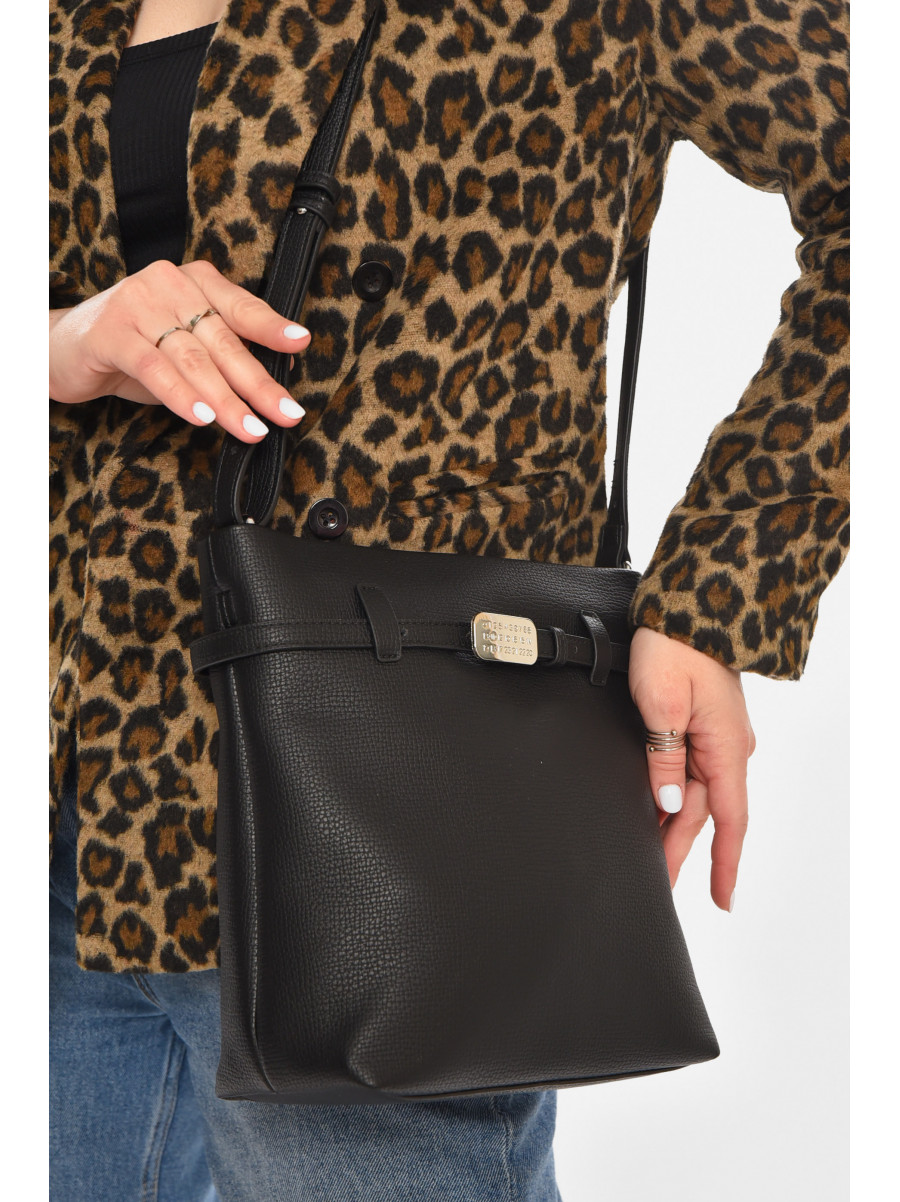 Сумка женская из экокожи черного цвета 755 213214C