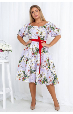Платье женское сиреневого цвета с принтом 5330 213215C