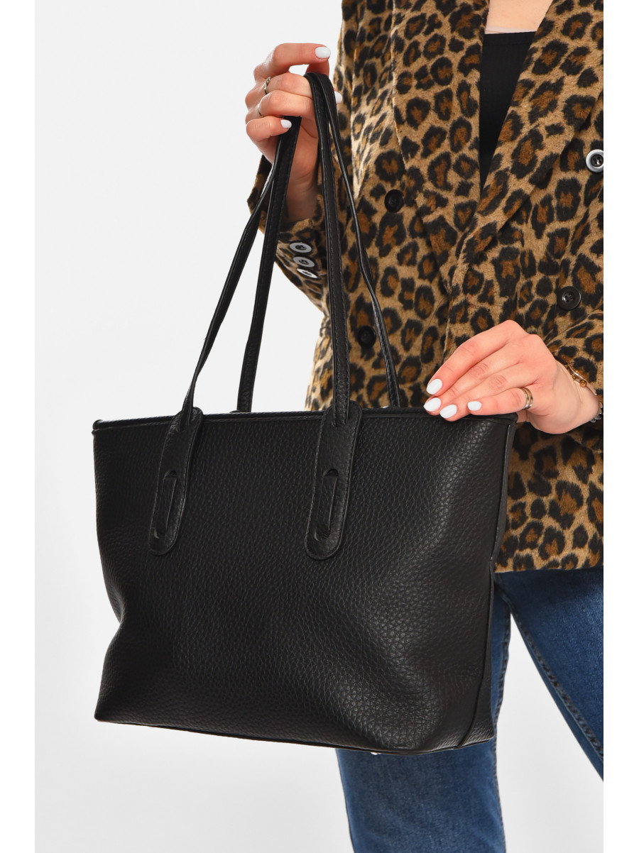 Сумка женская из экокожи черного цвета 8168 213217C